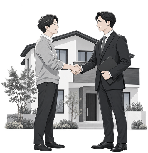 買取について話す人と担当者